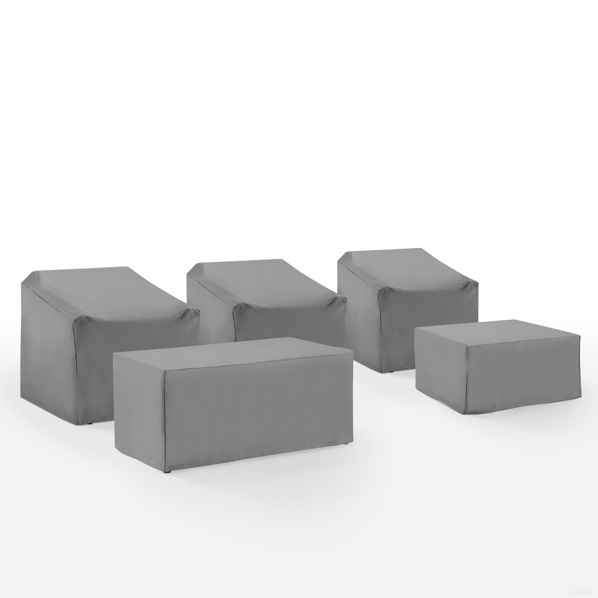 The appearance of 5 Piece Outdoor Sectional Furniture Cover Set In Gray designed by Crosley Brands in the modern / contemporary interior design. This gray piece of furniture was selected by 1StopBedrooms from Furniture Covers Collection to add a touch of cosiness and style into your home. Sku: CO7507-GY;CO7502-GY;CO7500-GY;CO7500-GY;CO7500-GY. Material: PVC.