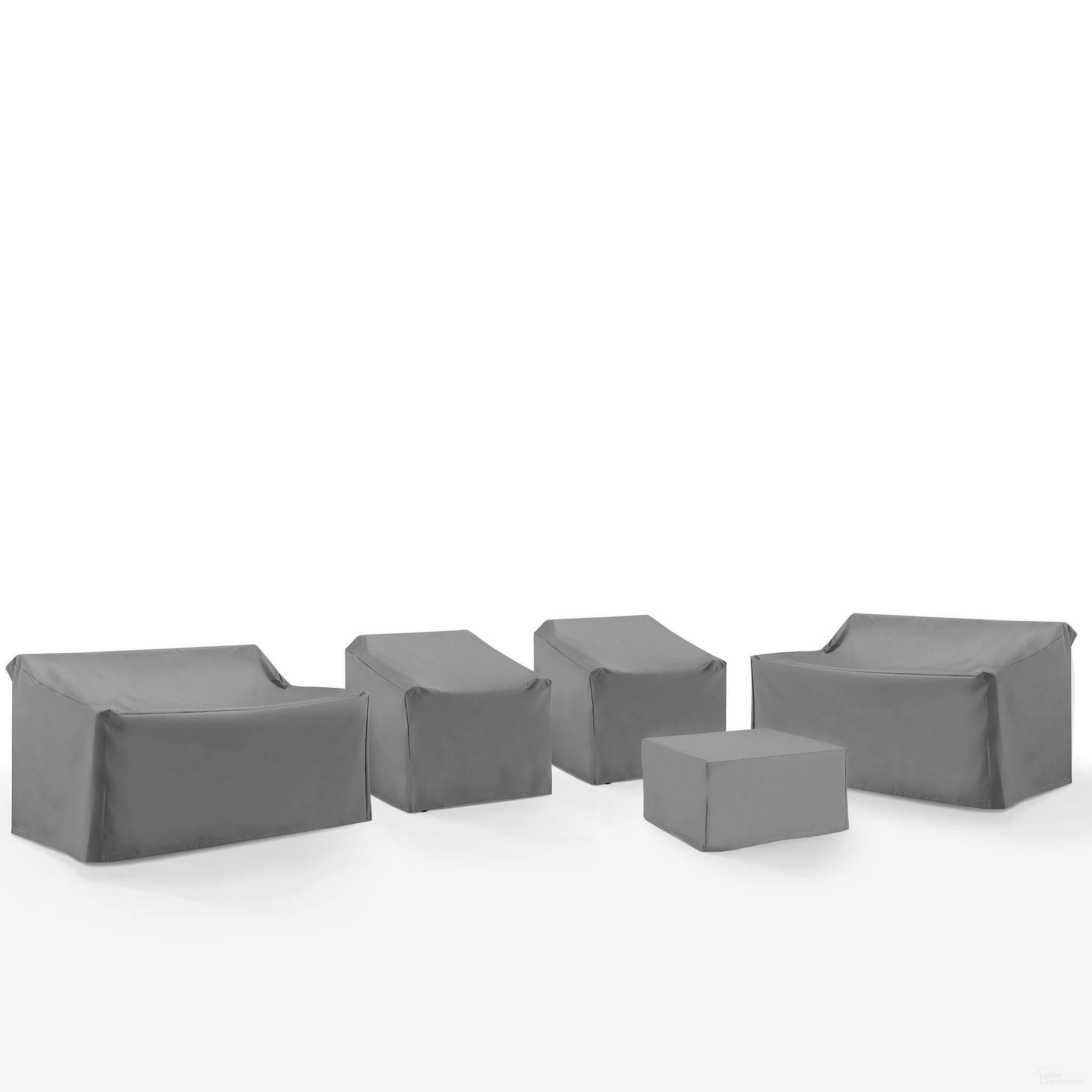 The appearance of 5 Piece Outdoor Sectional Furniture Cover Set In Gray designed by Crosley Brands in the modern / contemporary interior design. This gray piece of furniture was selected by 1StopBedrooms from Furniture Covers Collection to add a touch of cosiness and style into your home. Sku: CO7507-GY;CO7501-GY;CO7501-GY;CO7500-GY;CO7500-GY. Material: PVC.