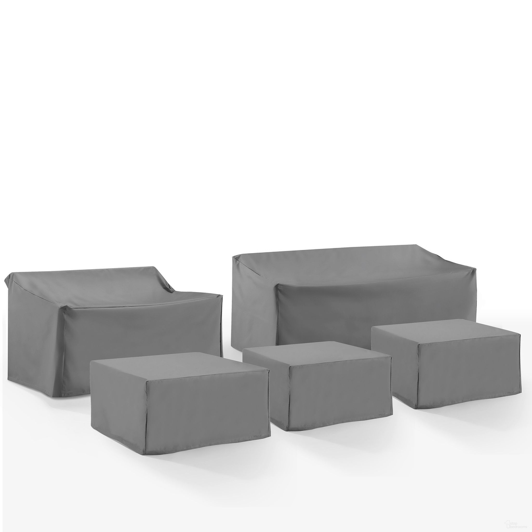 The appearance of 5 Piece Outdoor Sectional Furniture Cover Set In Gray designed by Crosley Brands in the modern / contemporary interior design. This gray piece of furniture was selected by 1StopBedrooms from Furniture Covers Collection to add a touch of cosiness and style into your home. Sku: CO7507-GY;CO7507-GY;CO7507-GY;CO7501-GY;CO7503-GY. Material: PVC.