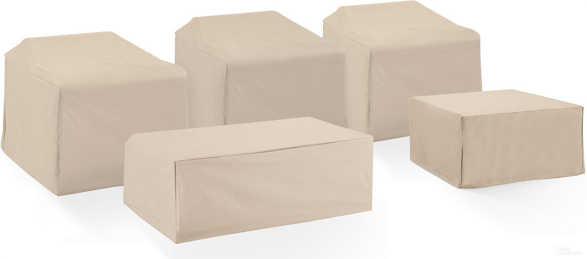 The appearance of 5 Piece Outdoor Sectional Furniture Cover Set In Tan designed by Crosley Brands in the modern / contemporary interior design. This tan piece of furniture was selected by 1StopBedrooms from Furniture Covers Collection to add a touch of cosiness and style into your home. Sku: CO7507-TA;CO7500-TA;CO7500-TA;CO7500-TA;CO7502-TA. Material: PVC.