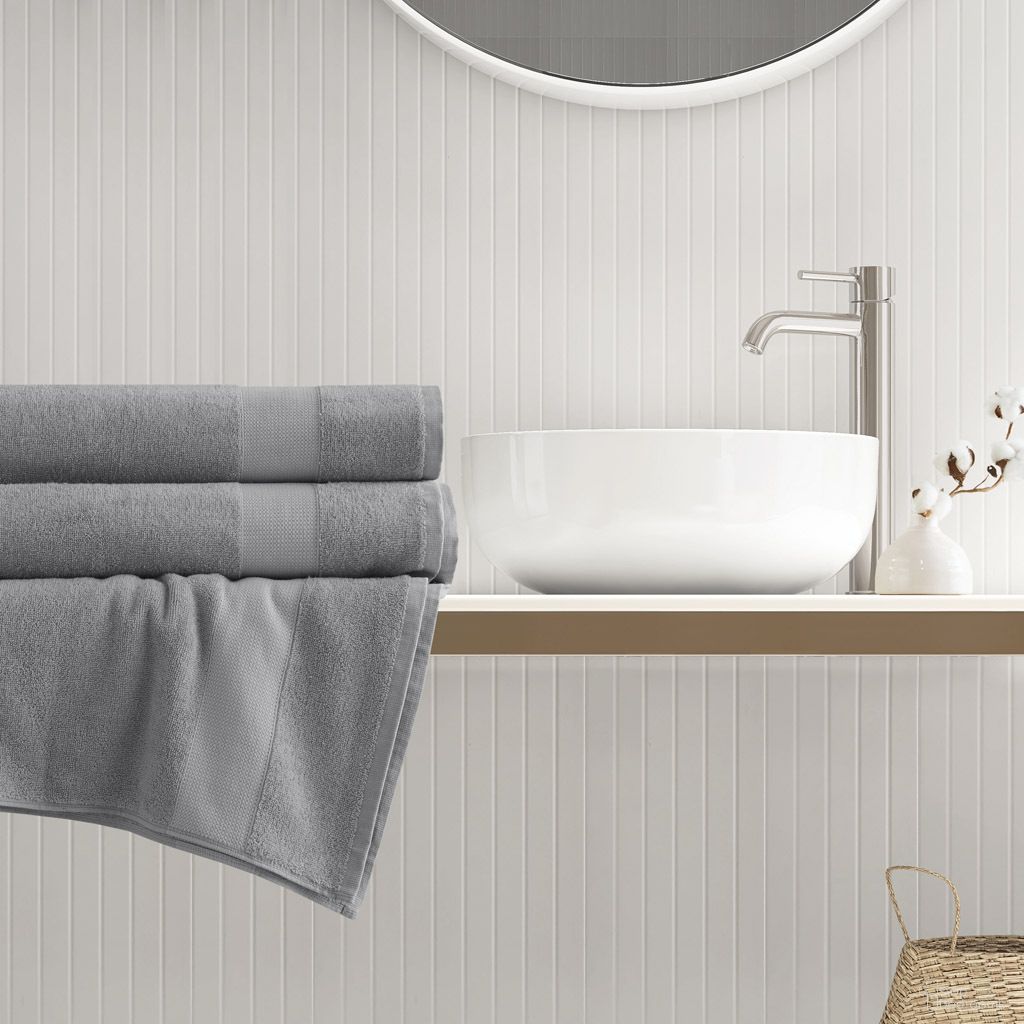 500Gsm Plush 2Pc XL Towel Set In Charcoal