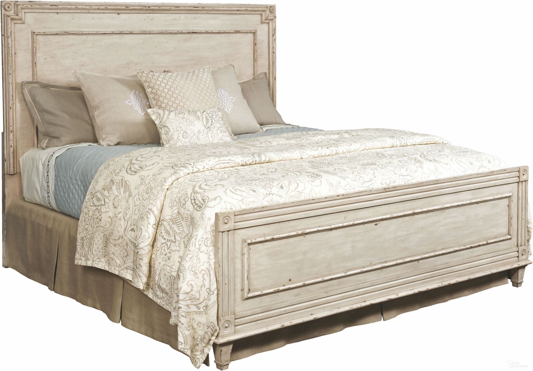 The appearance of Southbury Parchment Queen Panel Bed designed by American Drew in the modern / contemporary interior design. This white piece of furniture  was selected by 1StopBedrooms from Southbury Collection to add a touch of cosiness and style into your home. Sku: 513-304;513-305;513-R42. Bed Type: Panel Bed. Material: Wood. Bed Size: Queen.
