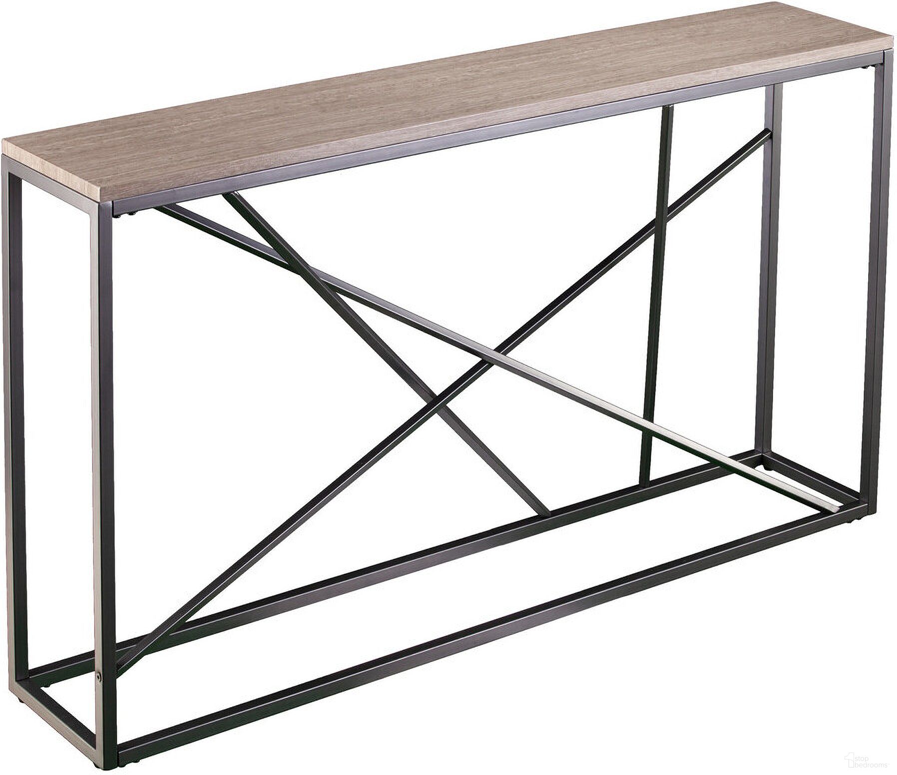 The appearance of 52 Inch Faux Stone Frame Console Table In Gray and Taupe designed by Homeroots in the modern / contemporary interior design. This gray/taupe piece of furniture  was selected by 1StopBedrooms from  to add a touch of cosiness and style into your home. Sku: 402410. Material: Marble.