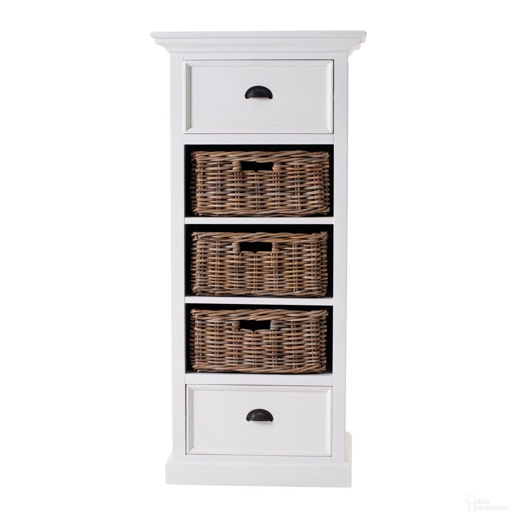 The appearance of 52 Inch Two Drawer Storage Cabinet with Baskets In White designed by Homeroots in the transitional interior design. This white piece of furniture was selected by 1StopBedrooms from to add a touch of cosiness and style into your home. Sku: 397848. Material: Wood.