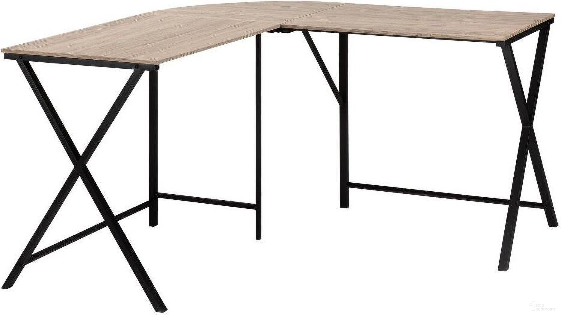 55 Inch Computer Desk Corner In Dark Taupe