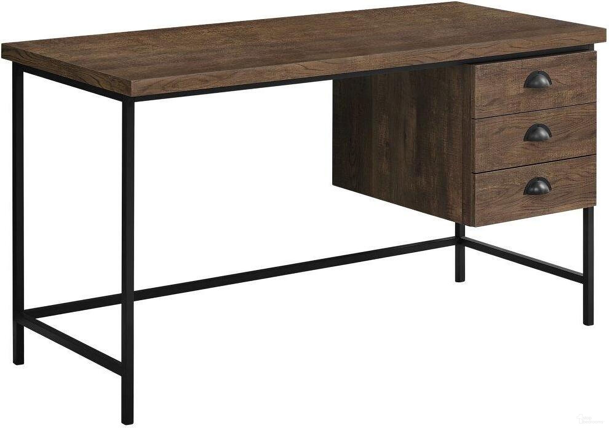 55 Inch Computer Desk In Brown Reclaimed Wood