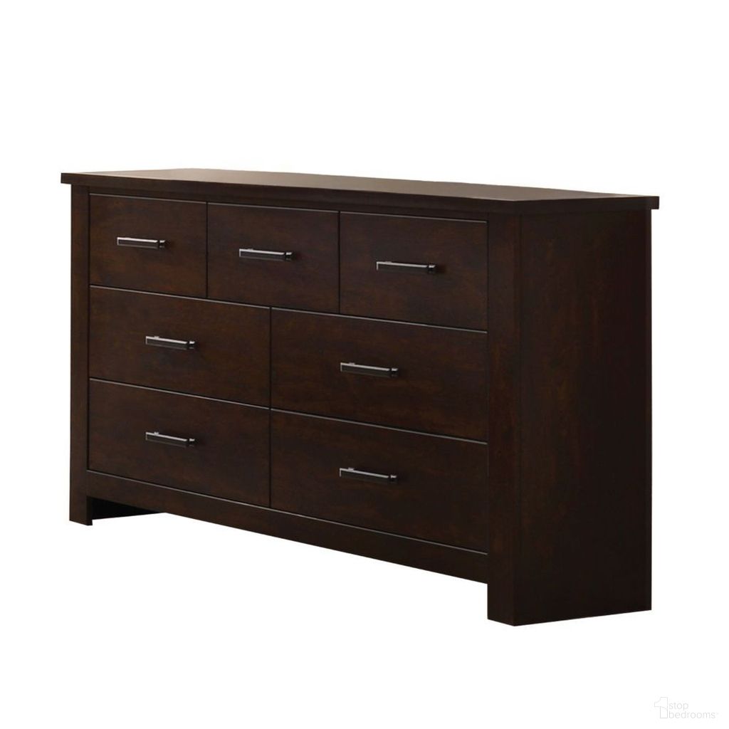 55 Inch Seven Drawer Double Dresser In Mahogany
