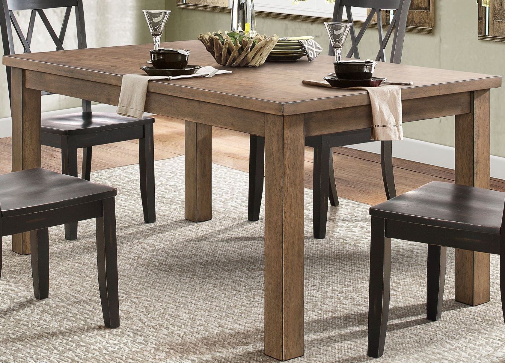 The appearance of Janina Pine Natural Tone Dining Table designed by Homelegance in the transitional interior design. This brown piece of furniture was selected by 1StopBedrooms from Janina Collection to add a touch of cosiness and style into your home. Sku: 5516-66. Table Base Style: Legs. Material: Wood. Table Top Shape: Rectangular. Size: 38".