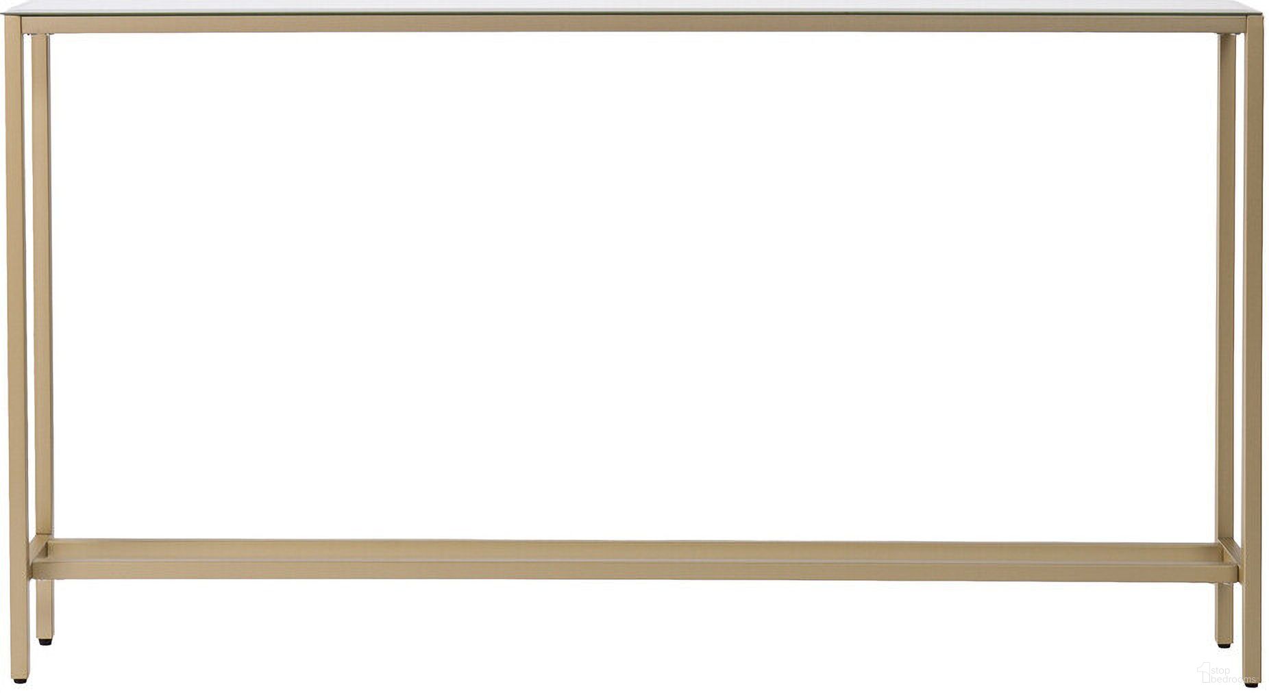 The appearance of 56 Inch Mirrored Glass Console Table In Silver and Gold designed by Homeroots in the modern / contemporary interior design. This silver and gold piece of furniture was selected by 1StopBedrooms from to add a touch of cosiness and style into your home. Sku: 402366. Material: Glass.