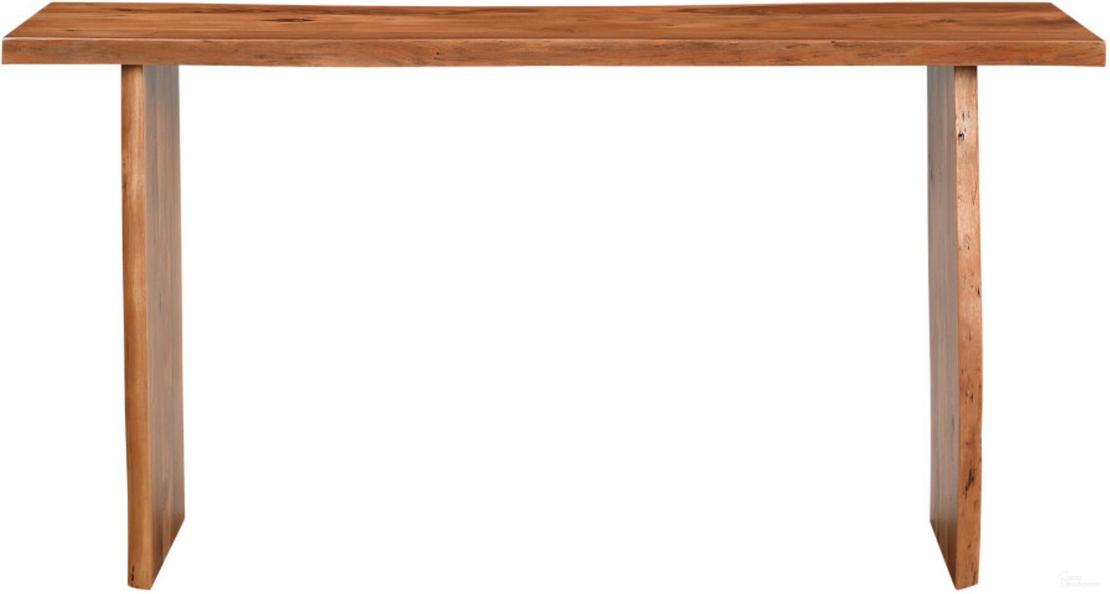 The appearance of 57 Inch Solid Wood Sled Console Table In Chestnut designed by Homeroots in the rustic / southwestern interior design. This chestnut piece of furniture was selected by 1StopBedrooms from to add a touch of cosiness and style into your home. Sku: 521957. Material: Solid Wood.