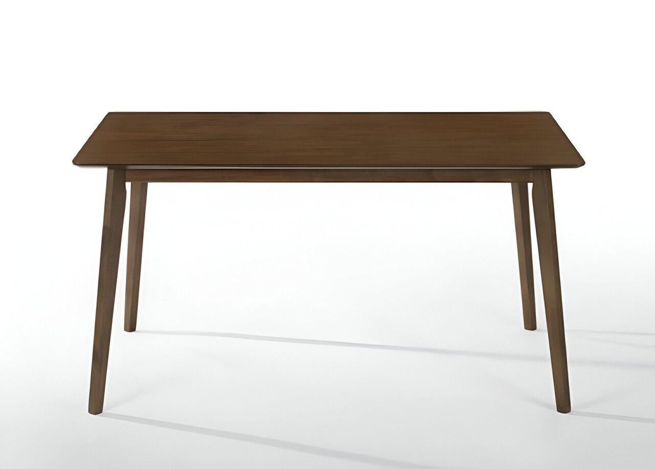 The appearance of 59 Inch Solid Wood Dining Table In Brown designed by Homeroots in the transitional interior design. This brown piece of furniture  was selected by 1StopBedrooms from  to add a touch of cosiness and style into your home. Sku: 487368. Table Base Style: Legs. Table Top Shape: Rectangular. Size: 35" x 59". Material: Solid Wood.