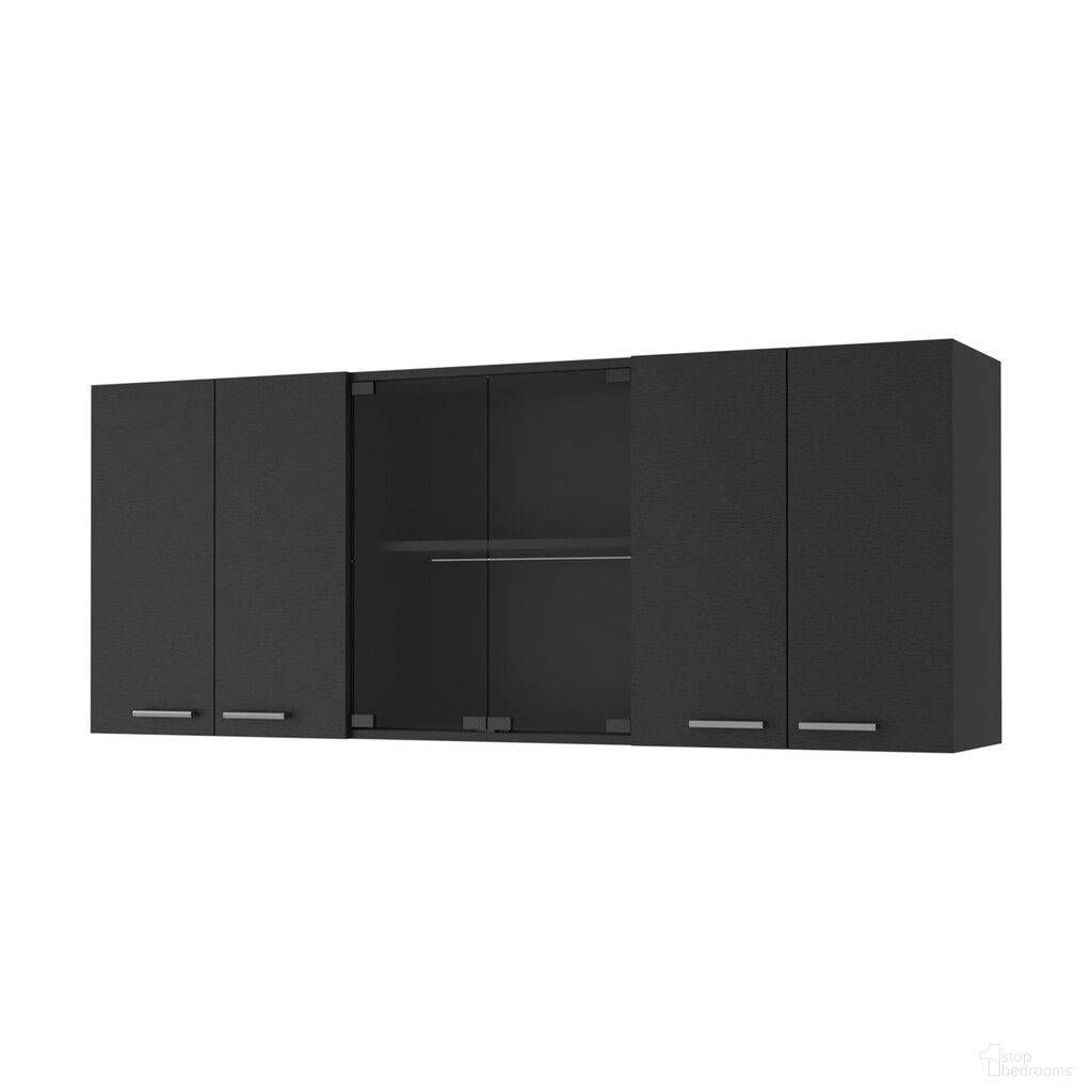 The appearance of 59 Inch Wood Wall Mounted China Cabinet with Six Doors In Black designed by Homeroots in the transitional interior design. This black piece of furniture was selected by 1StopBedrooms from to add a touch of cosiness and style into your home. Sku: 478215. Material: Wood.