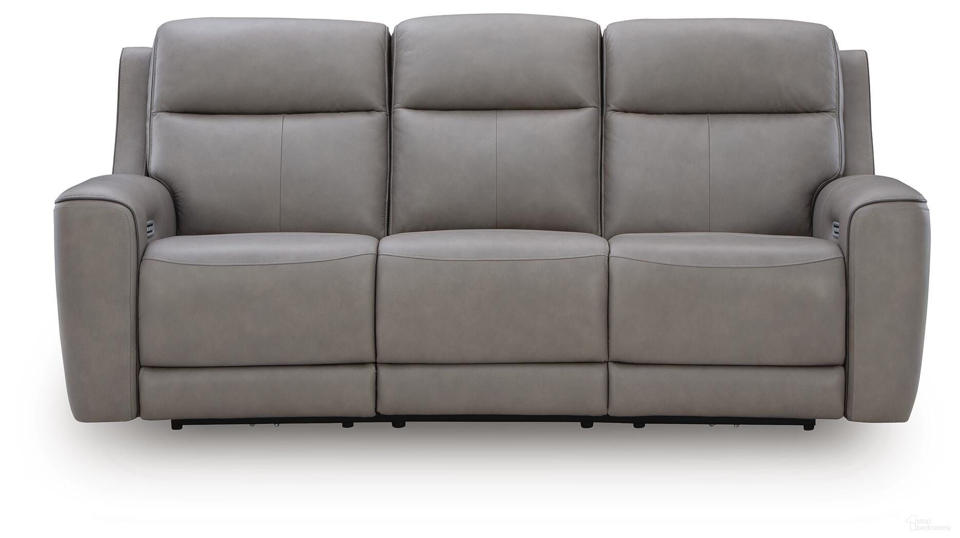 The appearance of 5Z-Dreamlight Power Reclining Sofa In Coin designed by Signature Design by Ashley in the modern / contemporary interior design. This coin piece of furniture was selected by 1StopBedrooms from 5Z-Dreamlight Collection to add a touch of cosiness and style into your home. Sku: NCU1090015. Material: Leather Match.