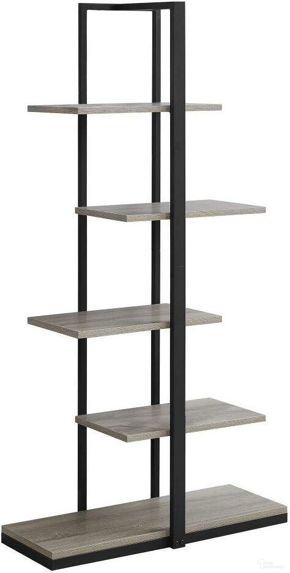 The appearance of 60 Inch Bookcase In Dark Taupe I 7232 designed by Monarch Specialties in the modern / contemporary interior design. This dark taupe piece of furniture  was selected by 1StopBedrooms from  to add a touch of cosiness and style into your home. Sku: I 7232. Material: MDF.