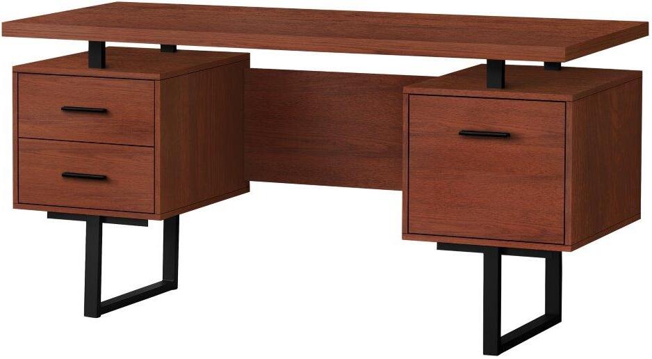 60 Inch Computer Desk In Cherry by Monarch Specialties | 1StopBedrooms