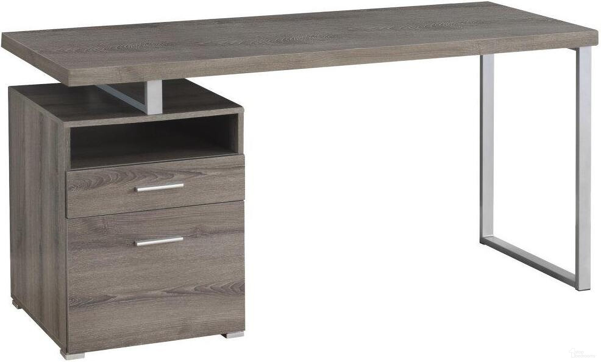 60 Inch Computer Desk In Dark Taupe I 7145