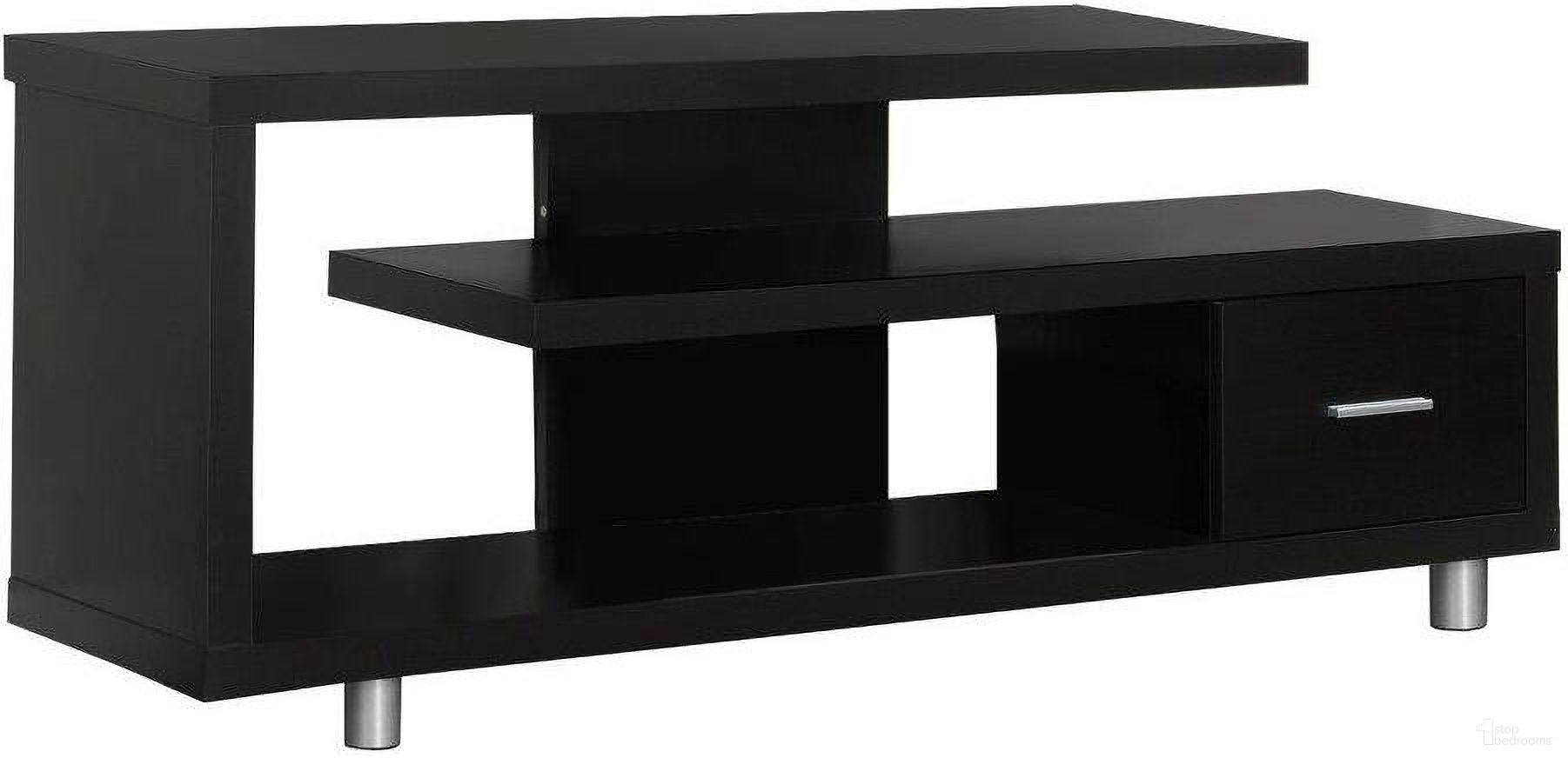 60 Inch Tv Stand In Espresso With 1 Drawer