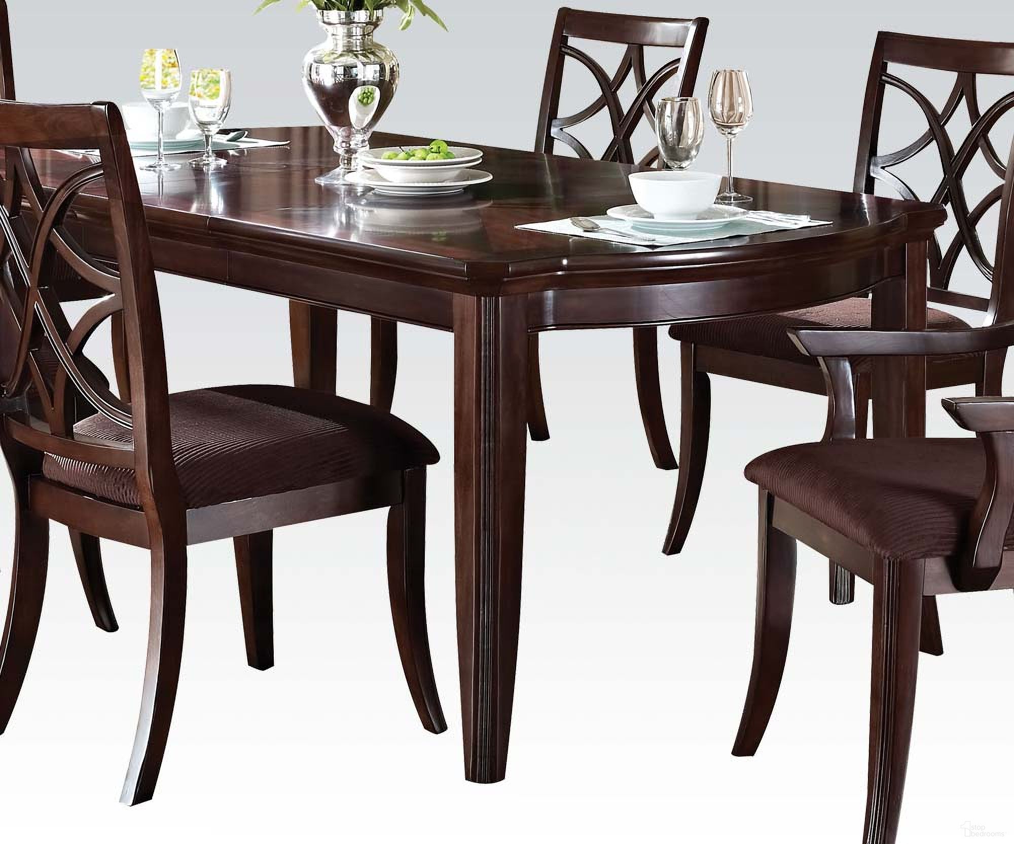 The appearance of Keenan Dining Table designed by ACME in the transitional interior design. This brown piece of furniture was selected by 1StopBedrooms from Keenan Collection to add a touch of cosiness and style into your home. Sku: 60255. Table Base Style: Legs. Material: Wood. Table Top Shape: Rectangular. Size: 42" x 82".