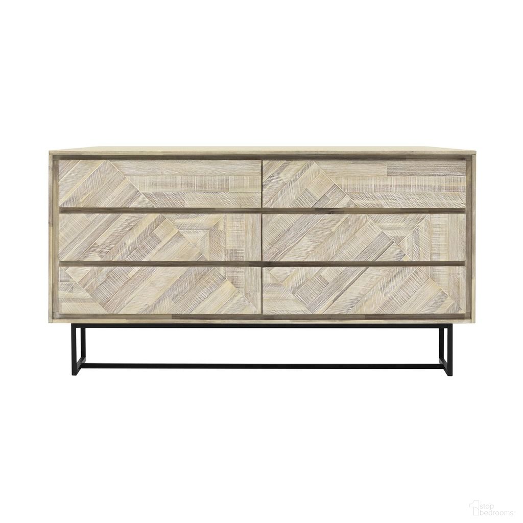 The appearance of 61 Inch Solid Wood Six Drawer Double Dresser In Natural designed by Homeroots in the transitional interior design. This natural piece of furniture was selected by 1StopBedrooms from to add a touch of cosiness and style into your home. Sku: 518619. Material: Solid Wood.