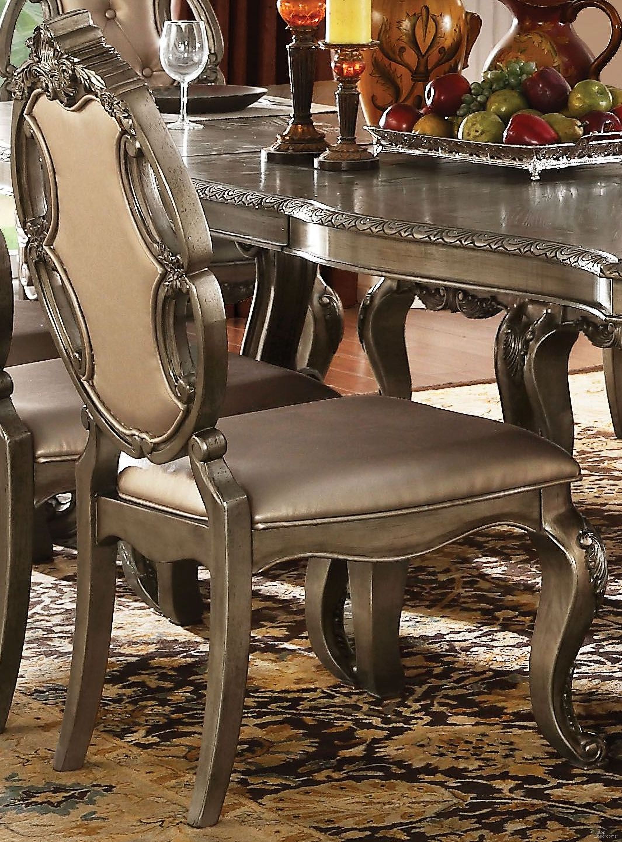 The appearance of Ragenardus Vintage Oak Side Chair Set of 2 designed by ACME in the rustic / southwestern interior design. This silver piece of furniture was selected by 1StopBedrooms from Ragenardus Collection to add a touch of cosiness and style into your home. Sku: 61292. Material: Fabric. Chair Type: Side Chair.