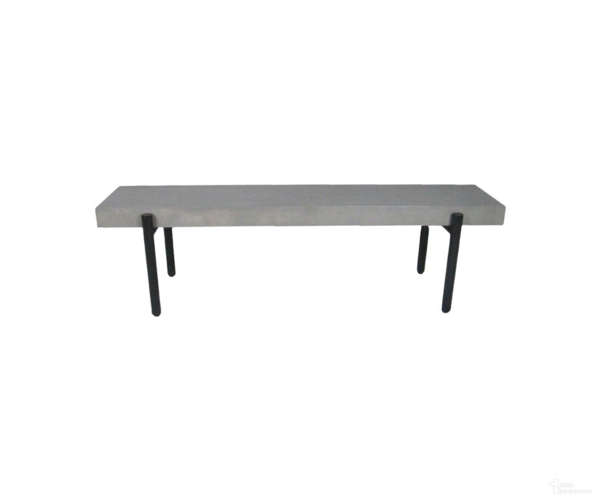 The appearance of 63 Inch Concrete Dining Bench In Gray and Black designed by Homeroots in the modern / contemporary interior design. This gray and black piece of furniture was selected by 1StopBedrooms from to add a touch of cosiness and style into your home. Sku: 473175. Material: Stone.