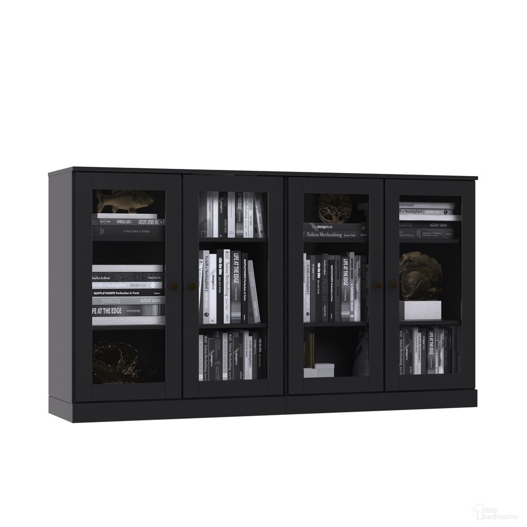 The appearance of 64 Inch Sideboard with Clear Glass Doors and Adjustable Shelves In Black designed by Palace Imports in the modern / contemporary interior design. This black piece of furniture was selected by 1StopBedrooms from to add a touch of cosiness and style into your home. Sku: 9717. Material: Solid Pine Wood.