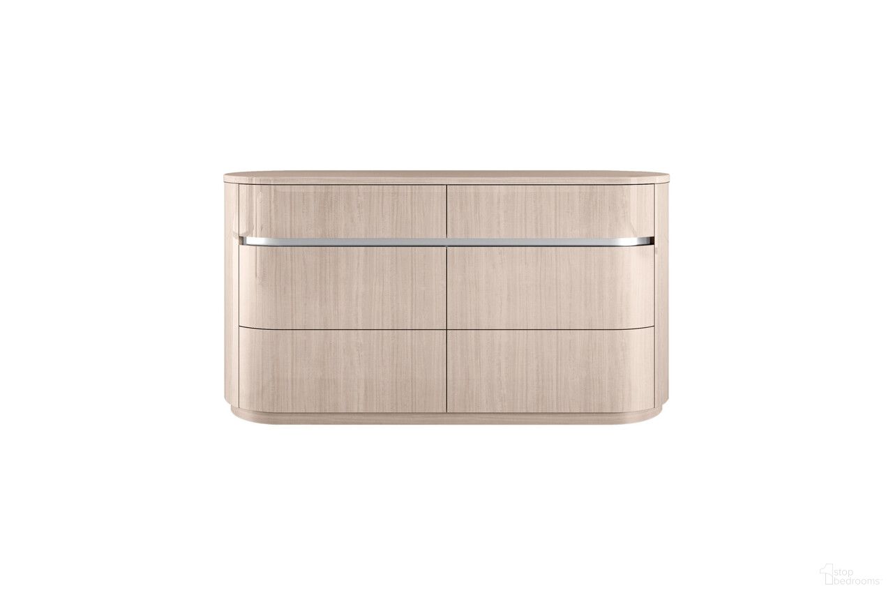 The appearance of 64 Inch Six Drawer Double Dresser In Beige designed by Homeroots in the modern / contemporary interior design. This beige piece of furniture  was selected by 1StopBedrooms from  to add a touch of cosiness and style into your home. Sku: 488508. Material: Wood.