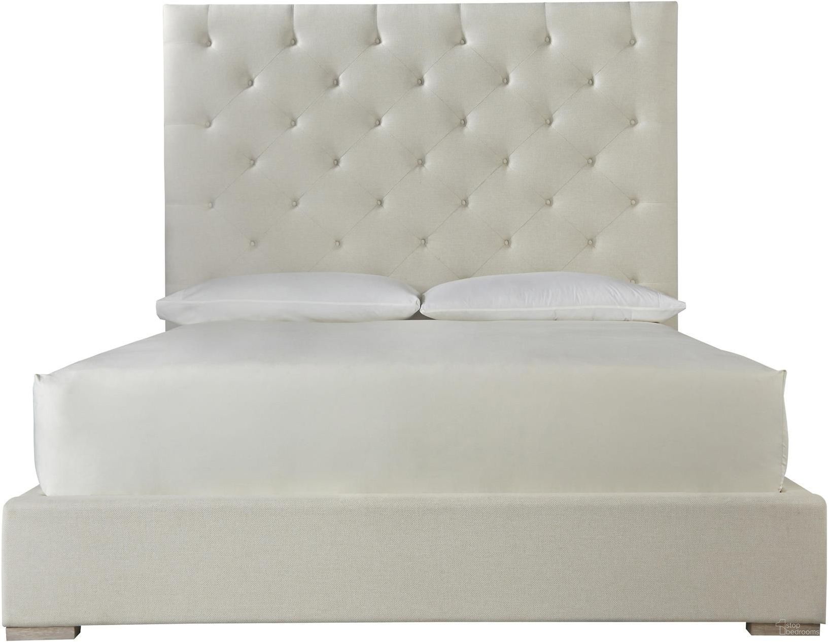 The appearance of Modern Brando Cream Cal. King Platform Bed designed by Universal in the modern / contemporary interior design. This cream piece of furniture  was selected by 1StopBedrooms from Brando Collection to add a touch of cosiness and style into your home. Sku: 643220;64323FR. Bed Type: Platform Bed. Material: Fabric. Bed Size: California King.