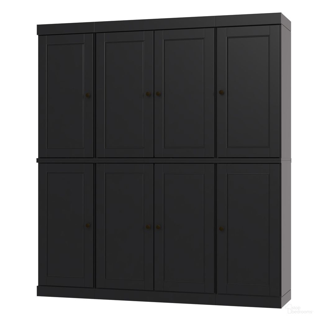 The appearance of 65 Inch Pantry Cabinet with Raised Panel Doors and 2-Drawers In Black designed by Palace Imports in the modern / contemporary interior design. This black piece of furniture was selected by 1StopBedrooms from to add a touch of cosiness and style into your home. Sku: 9647. Material: Solid Pine Wood.