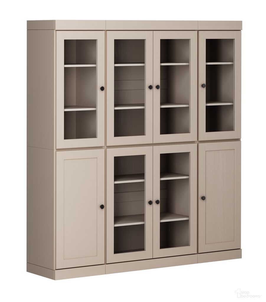 The appearance of 65 Inch Pantry China Cabinet with Clear Glass and Shaker Doors In Beige designed by Palace Imports in the modern / contemporary interior design. This beige piece of furniture was selected by 1StopBedrooms from to add a touch of cosiness and style into your home. Sku: 343-14. Material: Solid Pine Wood.