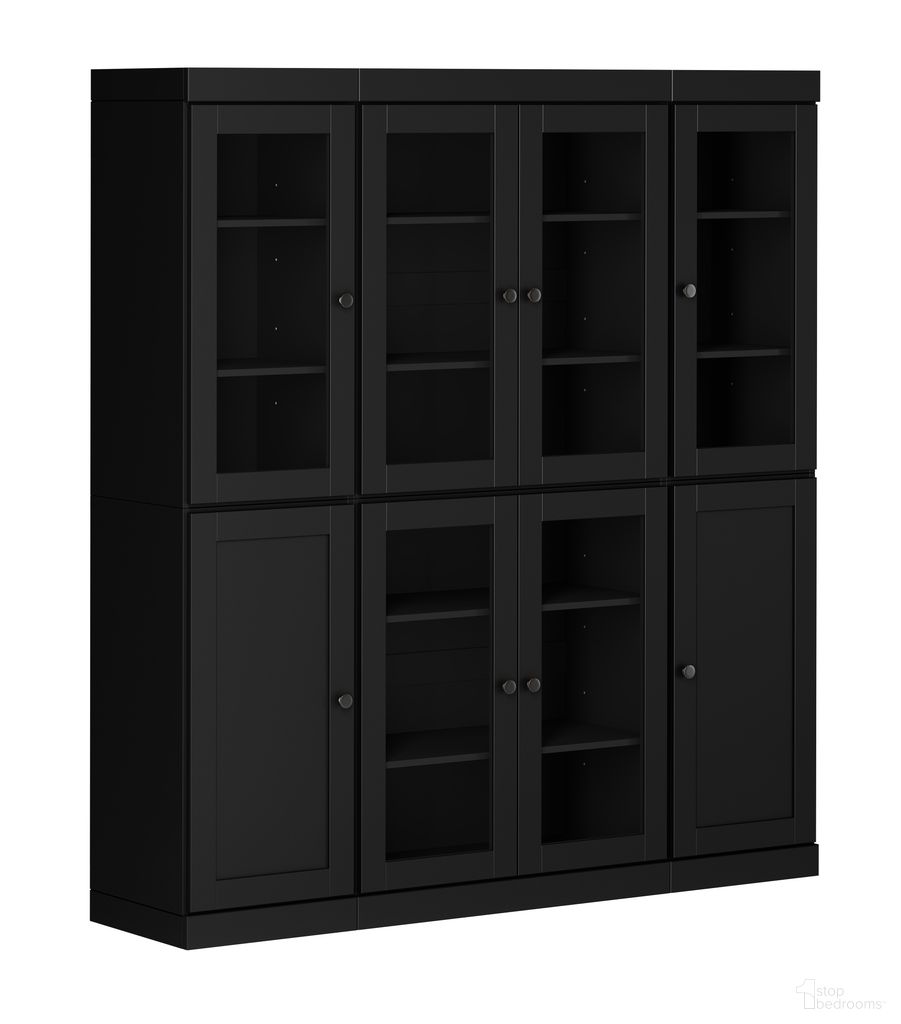 The appearance of 65 Inch Pantry China Cabinet with Clear Glass and Shaker Doors In Black designed by Palace Imports in the modern / contemporary interior design. This black piece of furniture was selected by 1StopBedrooms from to add a touch of cosiness and style into your home. Sku: 3437. Material: Solid Pine Wood.