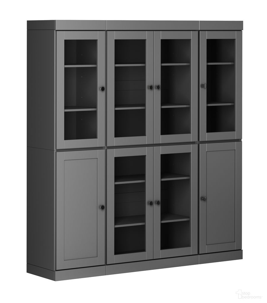 The appearance of 65 Inch Pantry China Cabinet with Clear Glass and Shaker Doors In Gray designed by Palace Imports in the modern / contemporary interior design. This gray piece of furniture was selected by 1StopBedrooms from to add a touch of cosiness and style into your home. Sku: 3435. Material: Solid Pine Wood.