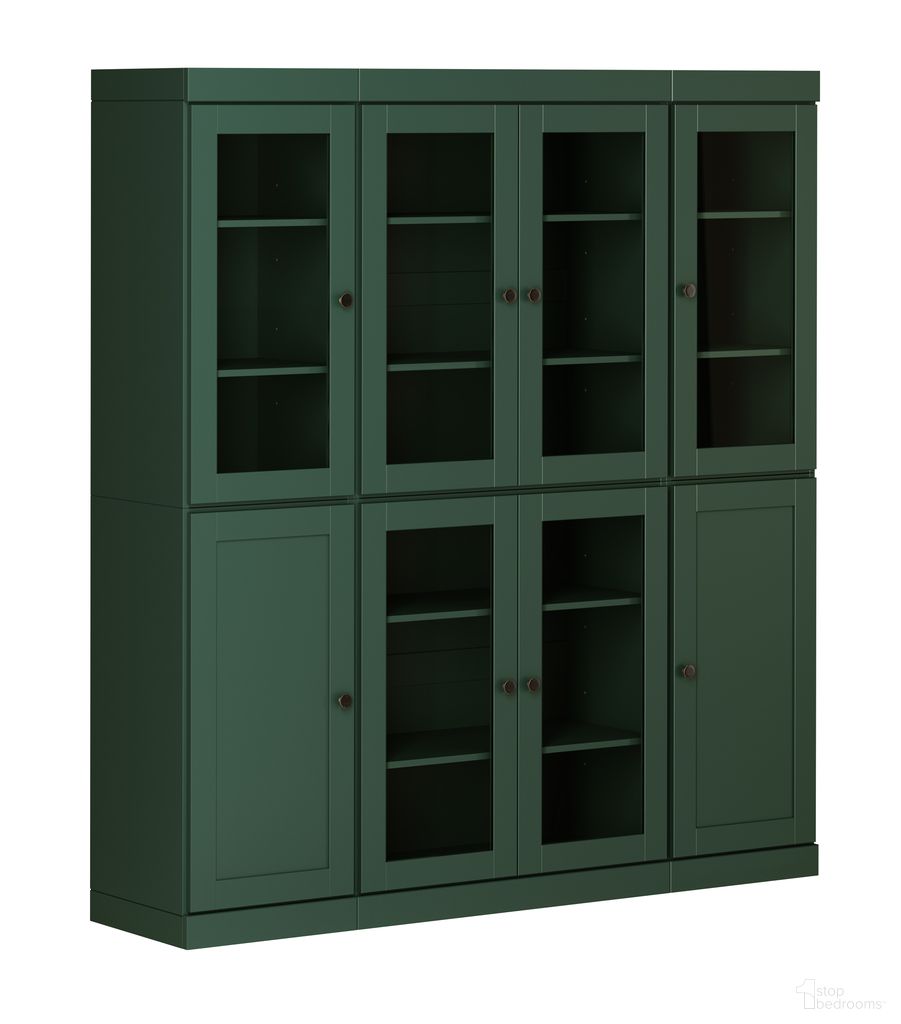 The appearance of 65 Inch Pantry China Cabinet with Clear Glass and Shaker Doors In Green designed by Palace Imports in the modern / contemporary interior design. This green piece of furniture was selected by 1StopBedrooms from to add a touch of cosiness and style into your home. Sku: 343-12. Material: Solid Pine Wood.
