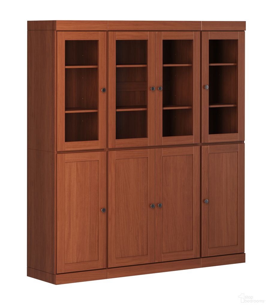 The appearance of 65 Inch Pantry China Cabinet with Clear Glass and Shaker Doors In Mocha designed by Palace Imports in the modern / contemporary interior design. This mocha piece of furniture was selected by 1StopBedrooms from to add a touch of cosiness and style into your home. Sku: 3393. Material: Solid Pine Wood.