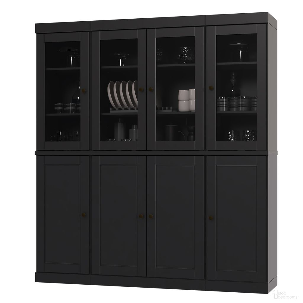 The appearance of 65 Inch Pantry China Cabinet with Raised Panel and 2-Drawers In Black designed by Palace Imports in the modern / contemporary interior design. This black piece of furniture was selected by 1StopBedrooms from to add a touch of cosiness and style into your home. Sku: 9627. Material: Solid Pine Wood.