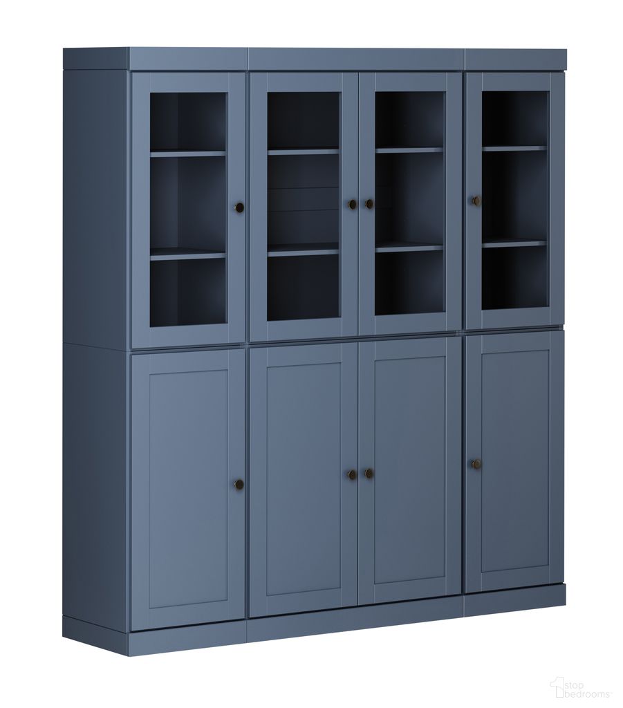 The appearance of 65 Inch Pantry China Cabinet with Shaker Doors and 2-Drawers In Antique Blue designed by Palace Imports in the modern / contemporary interior design. This antique blue piece of furniture was selected by 1StopBedrooms from to add a touch of cosiness and style into your home. Sku: 340-16. Material: Solid Pine Wood.
