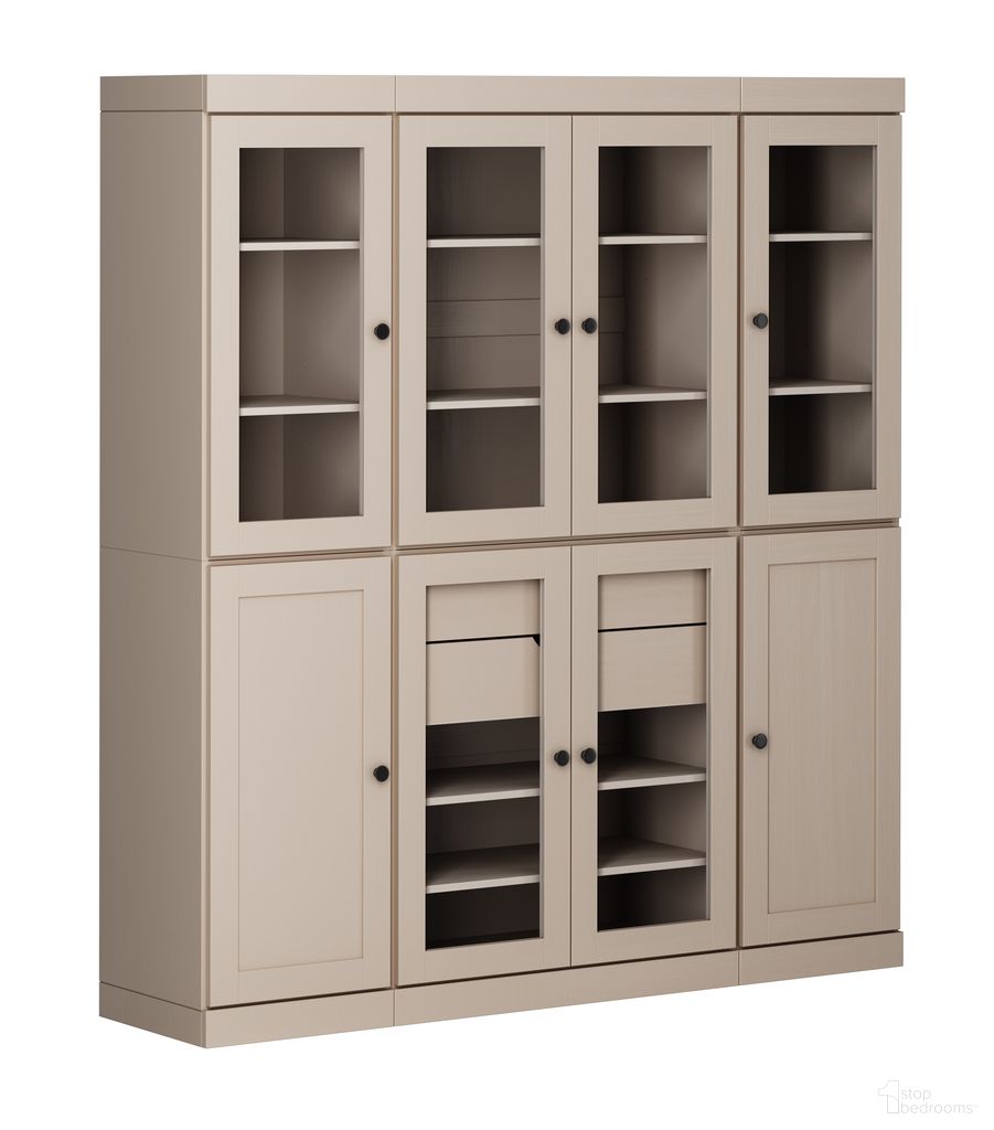 The appearance of 65 Inch Pantry China Cabinet with Shaker Doors and 2-Drawers In Beige designed by Palace Imports in the modern / contemporary interior design. This beige piece of furniture was selected by 1StopBedrooms from to add a touch of cosiness and style into your home. Sku: 344-14. Material: Solid Pine Wood.