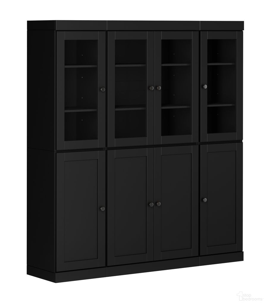 The appearance of 65 Inch Pantry China Cabinet with Shaker Doors and 2-Drawers In Black designed by Palace Imports in the modern / contemporary interior design. This black piece of furniture was selected by 1StopBedrooms from to add a touch of cosiness and style into your home. Sku: 3407. Material: Solid Pine Wood.