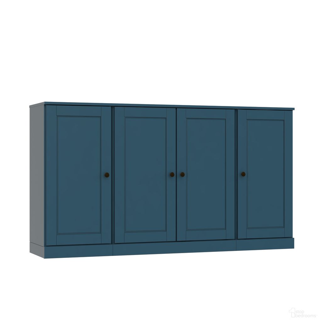 The appearance of 65 Inch Sideboard with Raised Panel Doors and Adjustable Shelves In Teal Blue designed by Palace Imports in the modern / contemporary interior design. This teal blue piece of furniture was selected by 1StopBedrooms from to add a touch of cosiness and style into your home. Sku: 9728. Material: Solid Pine Wood.