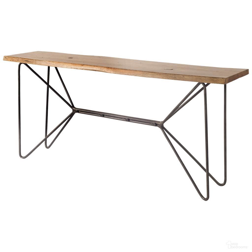 The appearance of 66 Inch Solid Wood and Iron Abstract Base Console Table In Black and Brown designed by Homeroots in the modern / contemporary interior design. This black and brown piece of furniture was selected by 1StopBedrooms from to add a touch of cosiness and style into your home. Sku: 380192. Material: Wood.
