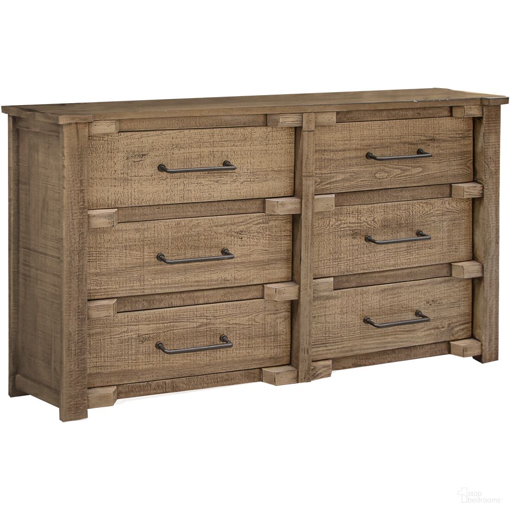 The appearance of 67 Inch Solid Wood Six Drawer Double Dresser In Natural designed by Homeroots in the transitional interior design. This natural piece of furniture was selected by 1StopBedrooms from to add a touch of cosiness and style into your home. Sku: 524605. Material: Solid Wood.