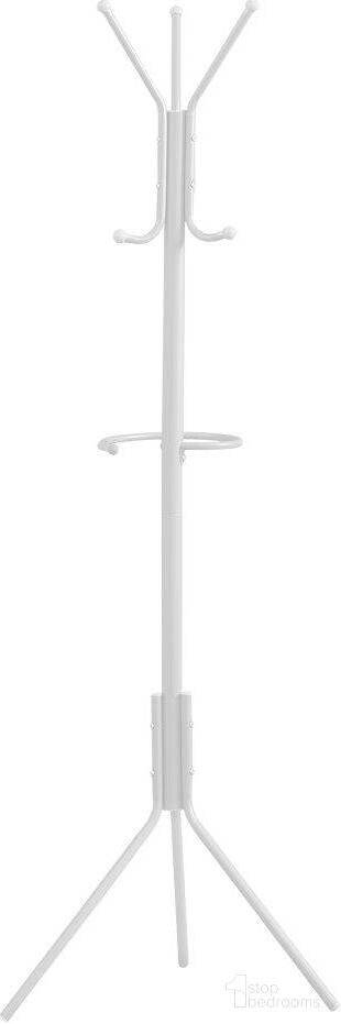 The appearance of 68 Inch Coat Rack In White Metal designed by Monarch Specialties in the modern / contemporary interior design. This white piece of furniture  was selected by 1StopBedrooms from  to add a touch of cosiness and style into your home. Sku: I 2164. Material: Metal.