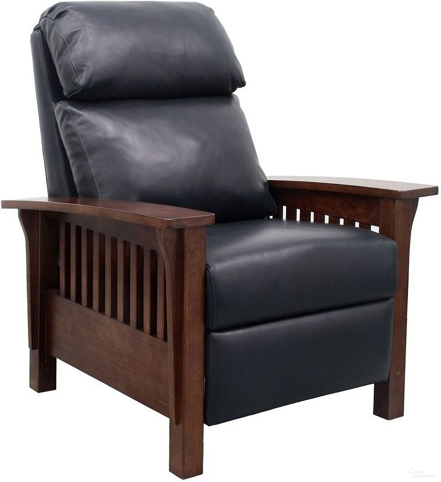 The appearance of Mission Recliner (Blue) designed by BarcaLounger in the traditional interior design. This blue piece of furniture  was selected by 1StopBedrooms from Mission Collection to add a touch of cosiness and style into your home. Sku: 73323570047. Material: Leather.