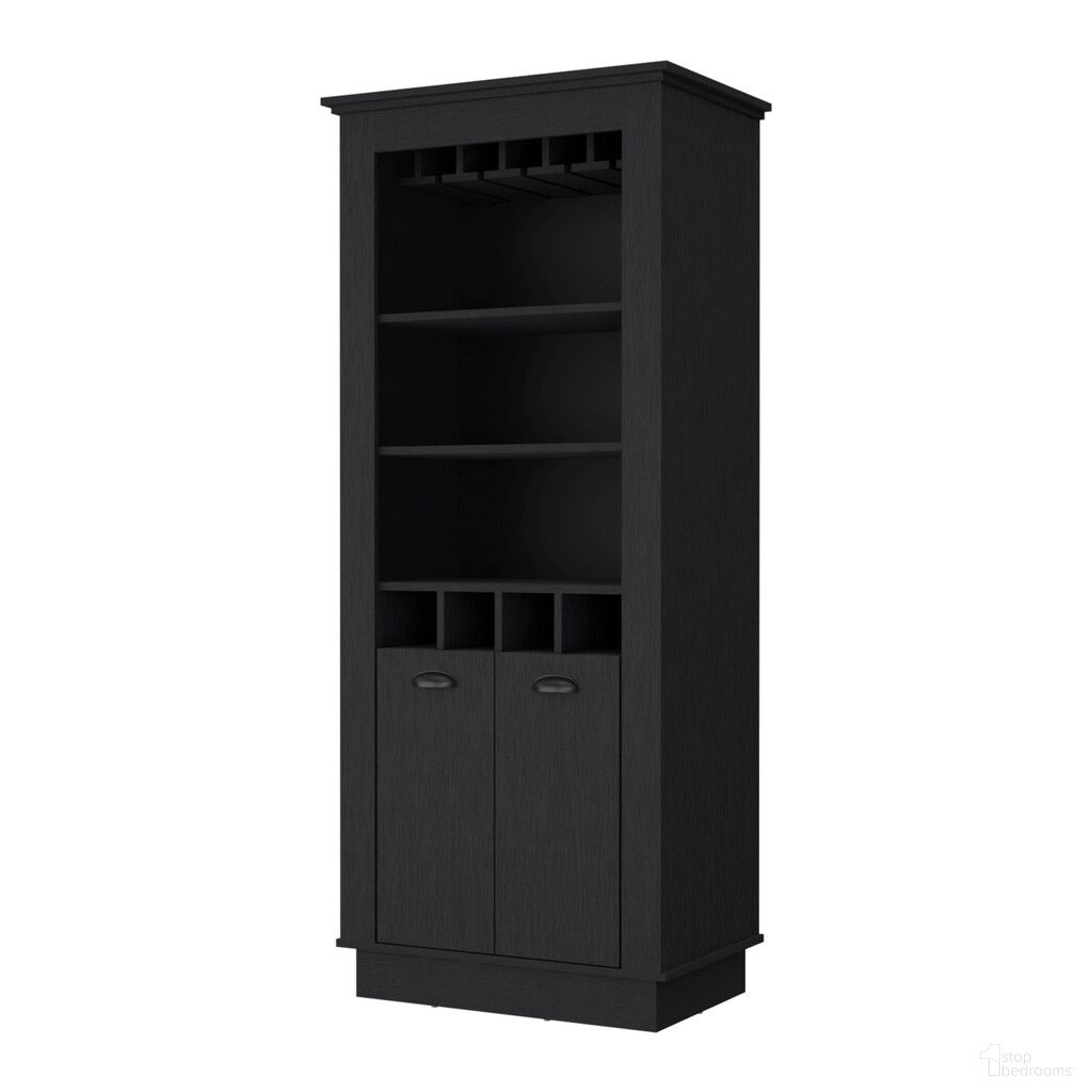 The appearance of 70 Inch Bar Cabinet with Wine Storage In Black designed by Homeroots in the modern / contemporary interior design. This black piece of furniture  was selected by 1StopBedrooms from  to add a touch of cosiness and style into your home. Sku: 535115.