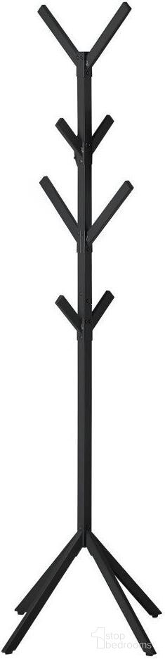 70 Inch Coat Rack In Black Metal I 2057