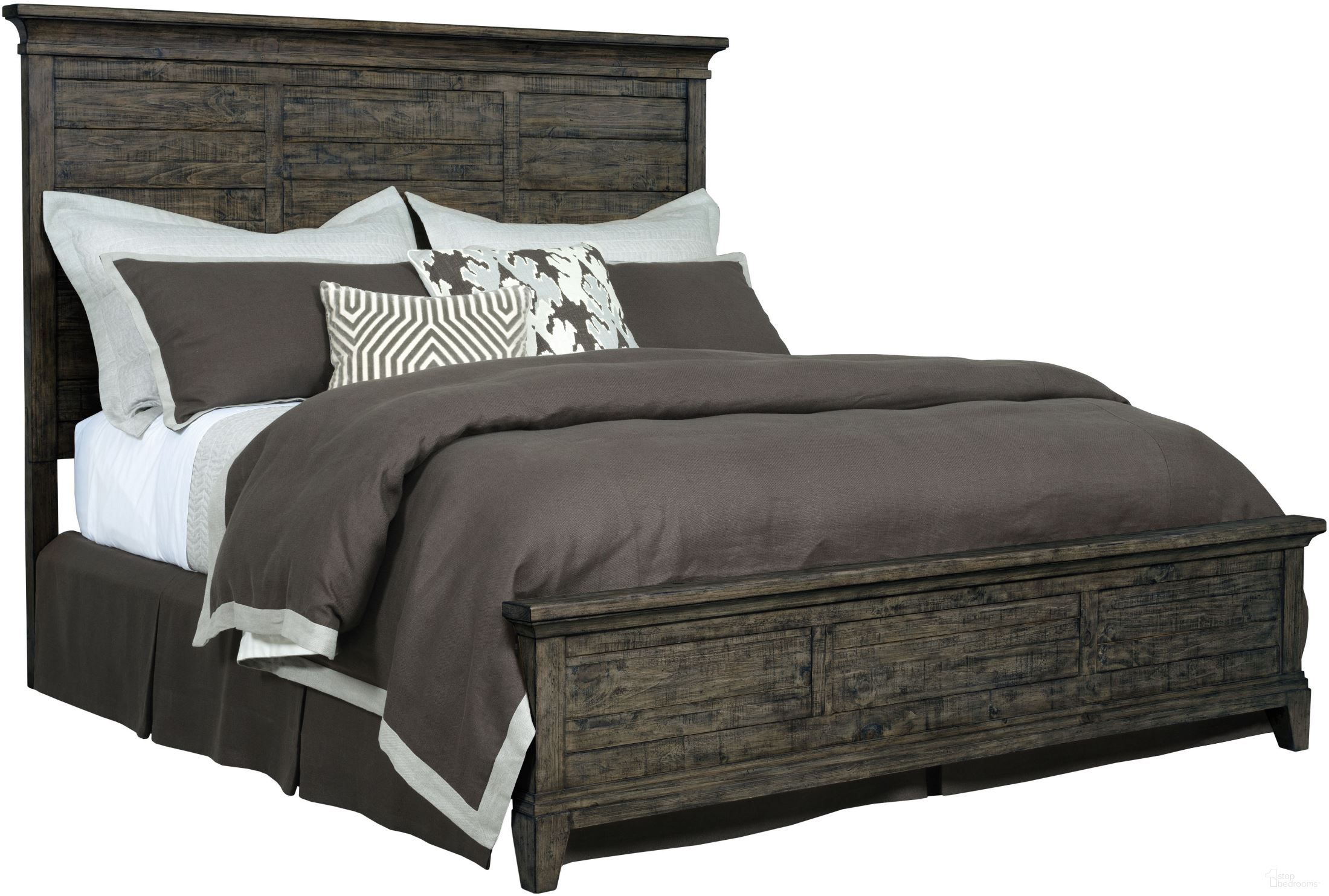 The appearance of Plank Road Charcoal Jessup Cal. King Panel Bed designed by Kincaid in the modern / contemporary interior design. This gray piece of furniture was selected by 1StopBedrooms from Plank Road Collection to add a touch of cosiness and style into your home. Sku: 706-307CP. Bed Type: Panel Bed. Material: Wood. Bed Size: California King.