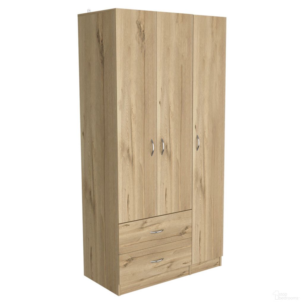 71 Inch Manufactured Wood Two Drawer Combo Dresser In Light Oak