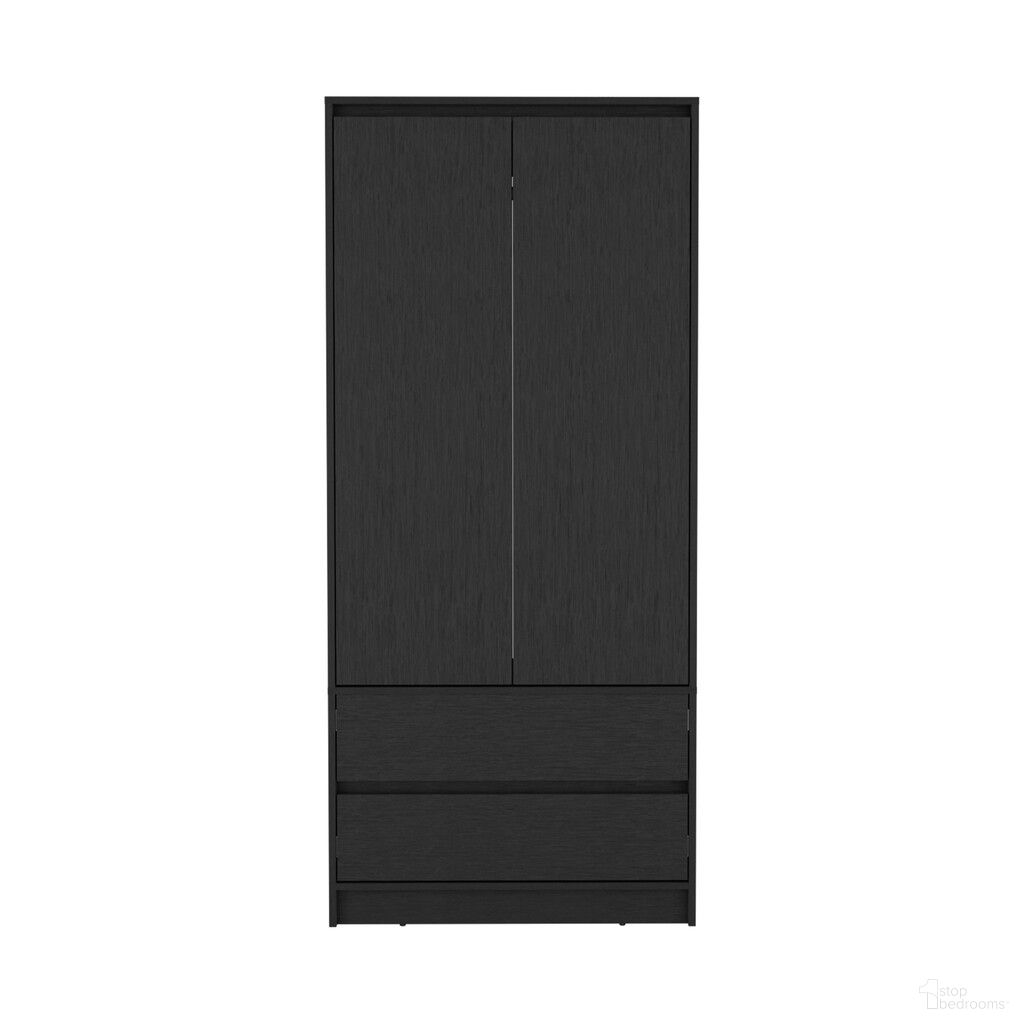 The appearance of 71 Inch Wood Two Door Two Drawer Combo Dresser In Black designed by Homeroots in the modern / contemporary interior design. This black piece of furniture was selected by 1StopBedrooms from to add a touch of cosiness and style into your home. Sku: 520129. Material: Wood.