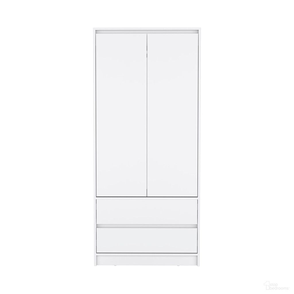 The appearance of 71 Inch Wood Two Door Two Drawer Combo Dresser In White designed by Homeroots in the transitional interior design. This white piece of furniture was selected by 1StopBedrooms from to add a touch of cosiness and style into your home. Sku: 520128. Material: Wood.