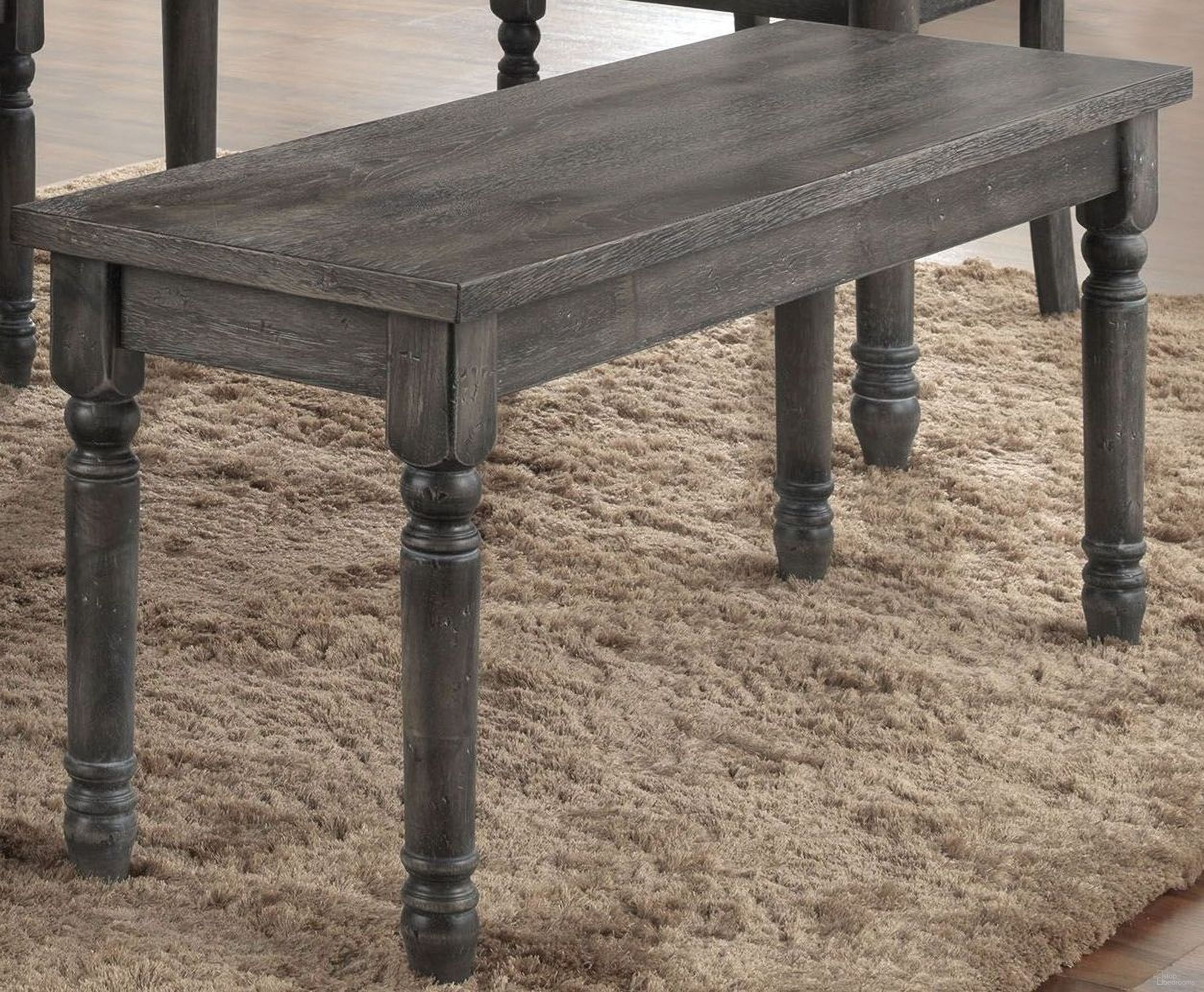 The appearance of Wallace Weathered Gray Bench designed by ACME in the transitional interior design. This red piece of furniture  was selected by 1StopBedrooms from Wallace Collection to add a touch of cosiness and style into your home. Sku: 71438. Material: Wood.